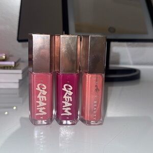 Fenty Beauty Creamy Lip Gloss Set - Cupcakin, Berry Brat, Fussy